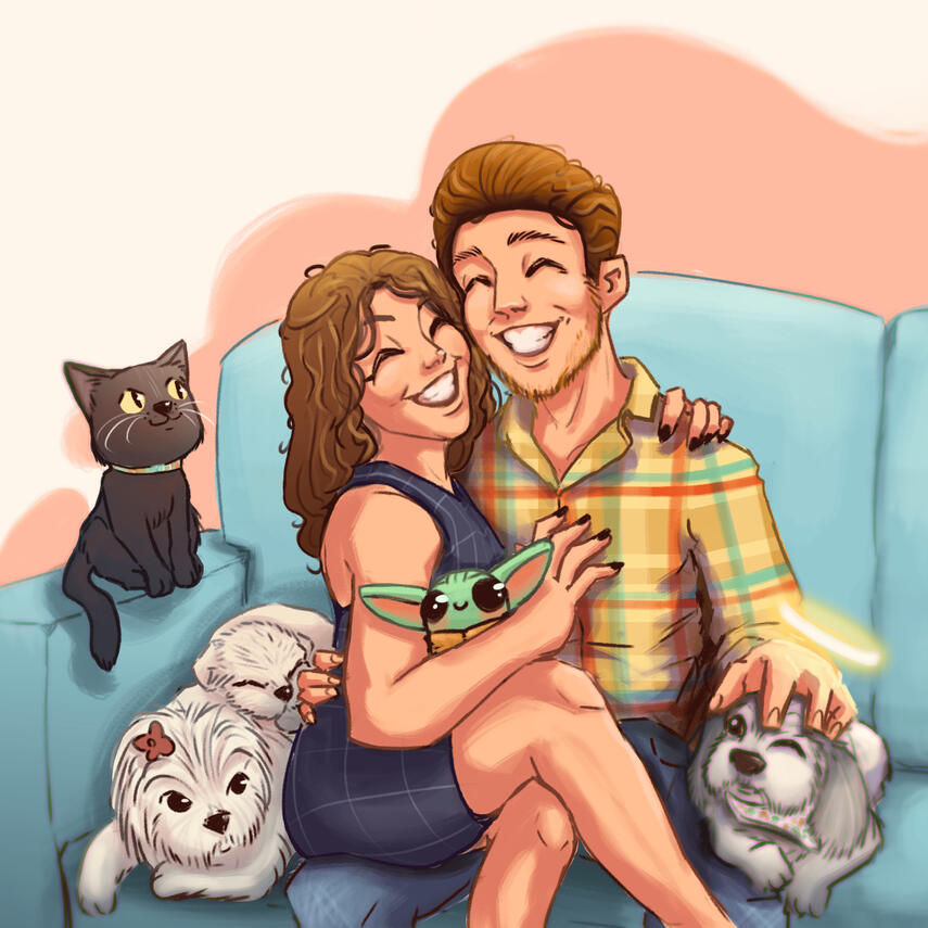 Retrato afetivo | Família, comissão Ray, 2023